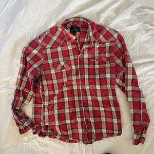 Red Plaid Men's Shirt